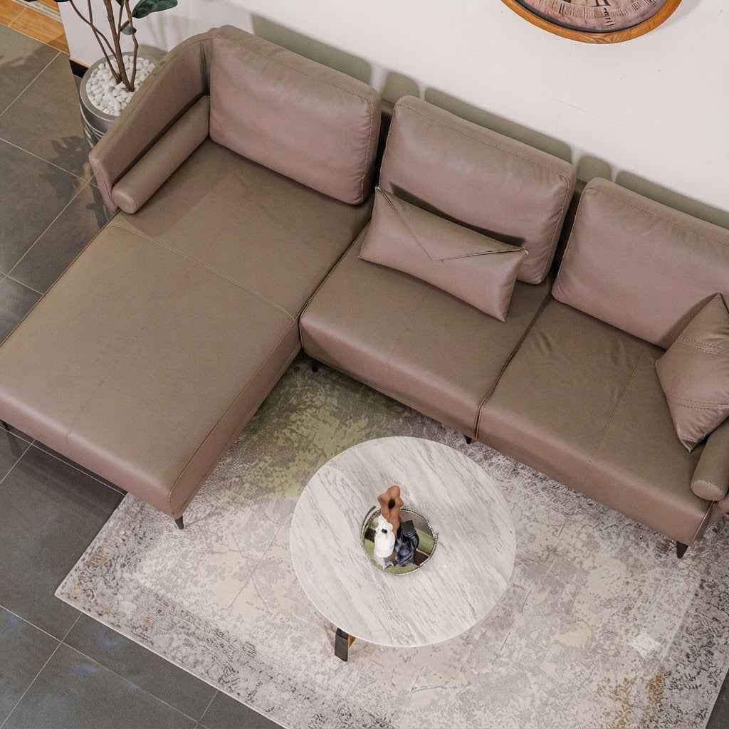 Sofa Pine L Shape RHS Toasted Almond at ZHomes No1 Furniture Store In Pakistan
