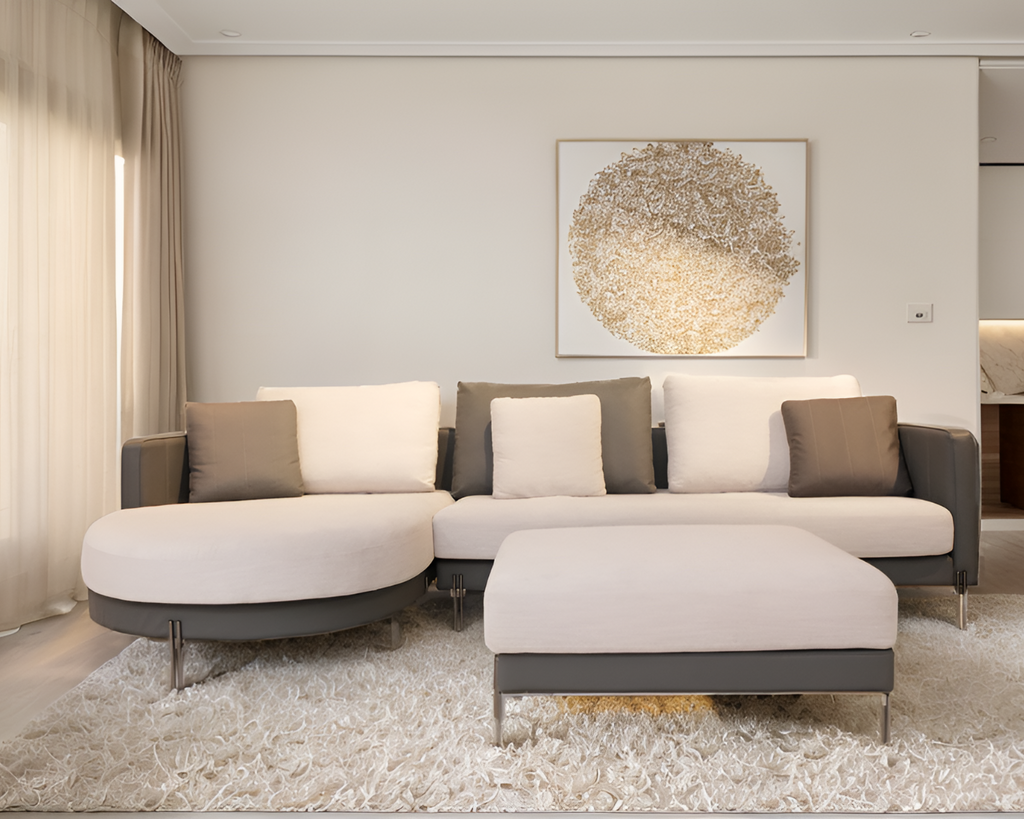 SOFA ELEGANT L SHAPE WITH PUFFY RHS