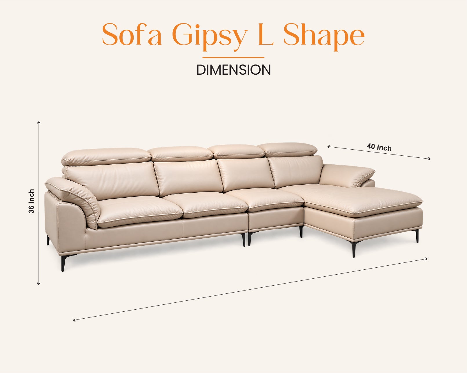 SOFA GIPSY L SHAPE LHS