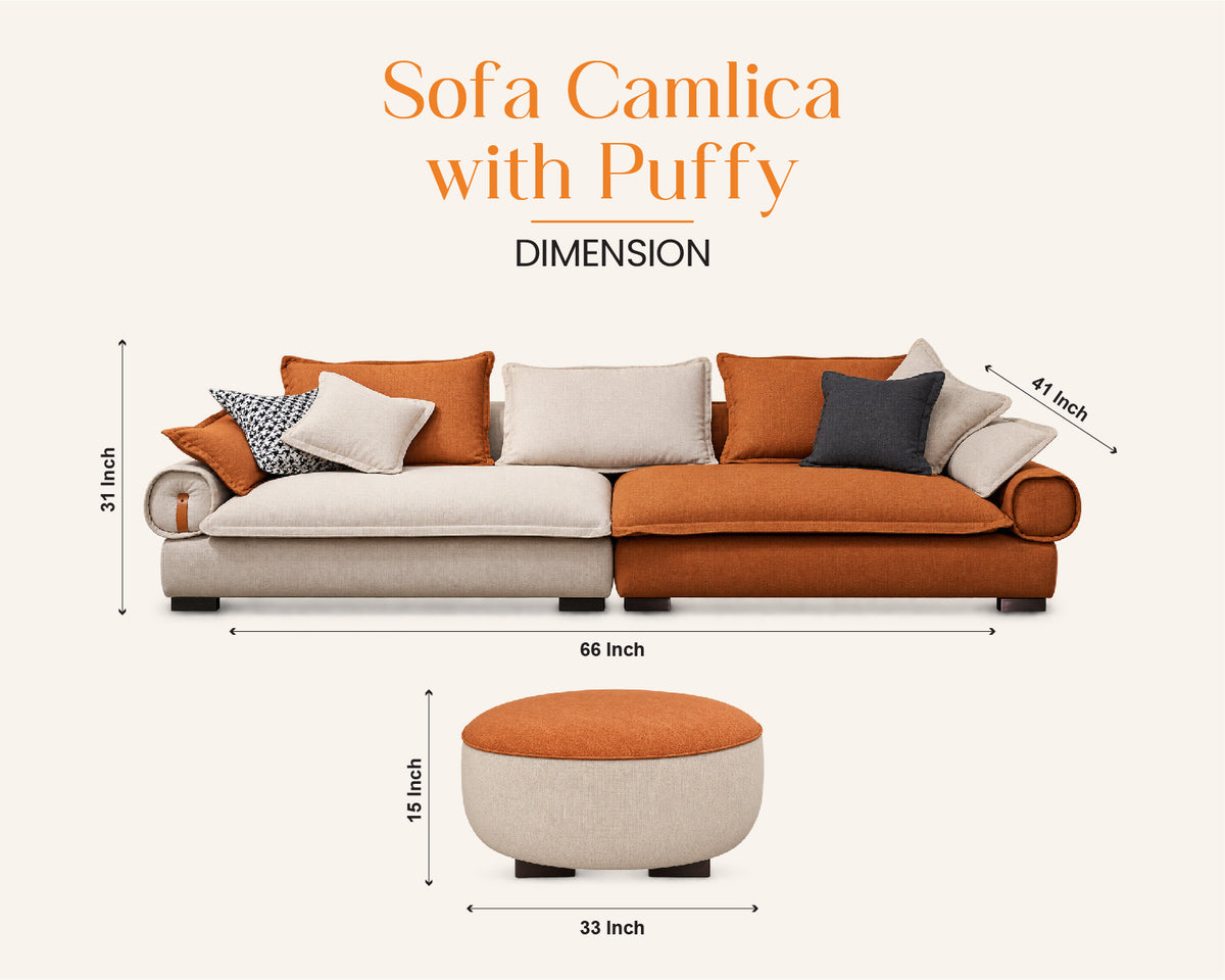 SOFA CAMLICA WITH PUFFY