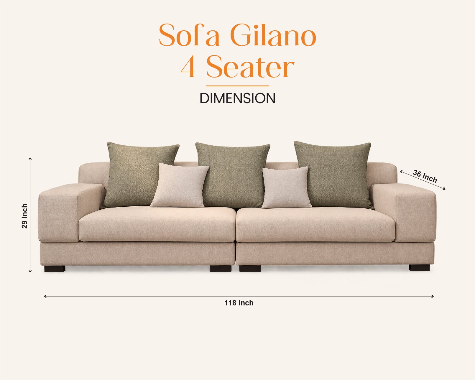 SOFA GILANO 4 SEATER