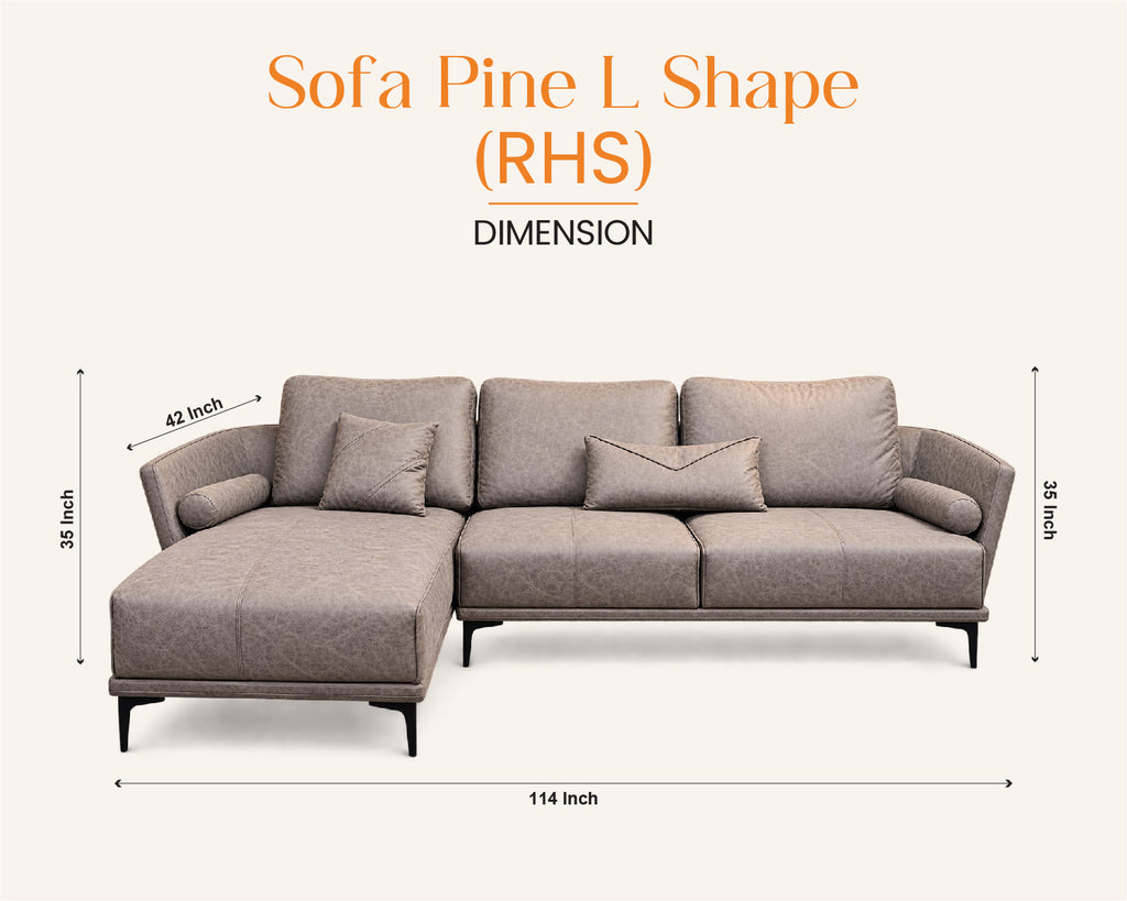 SOFA PINE L SHAPE RHS