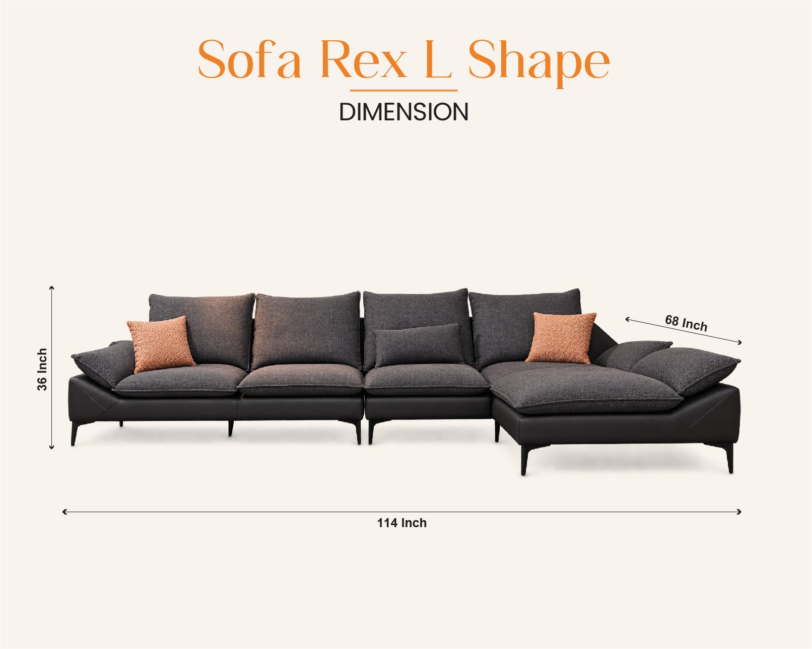 SOFA REX L SHAPE LHS